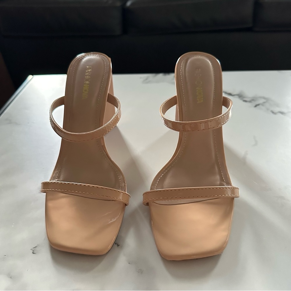 Nude Fashion Nova Chunky Heels